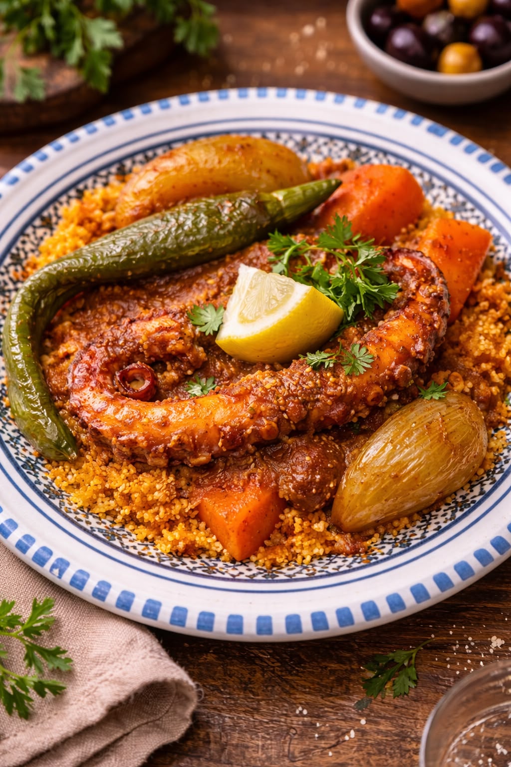 Couscous au poulpe