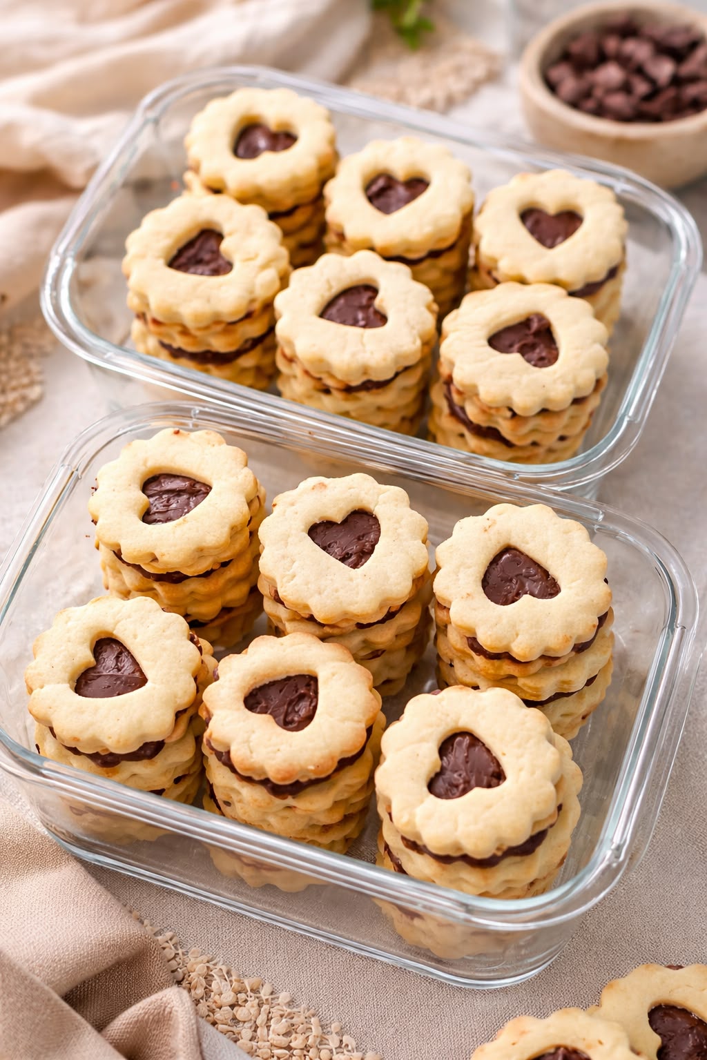 Sablés cœur chocolat